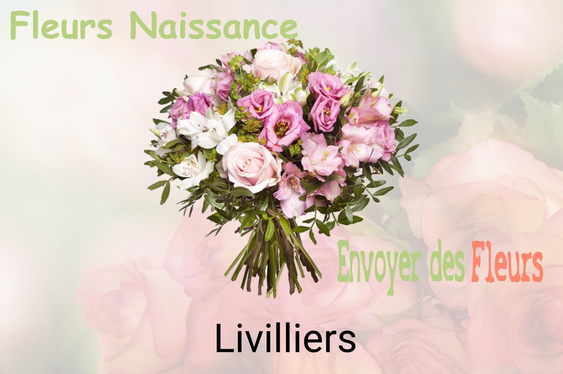 Bouquet de fleurs de naissance livré à Livilliers